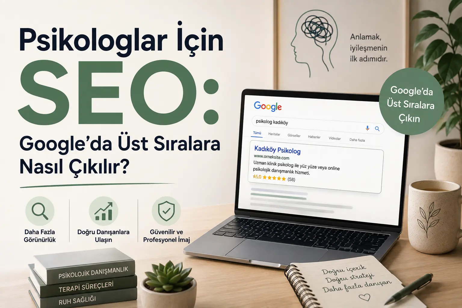 Psikologlar için SEO ile Google’da görünürlüğü artırma rehberi